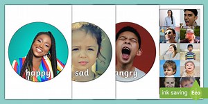 Happy, Sad and Angry Photo Sorting Activity