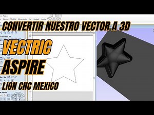 ✅ Vectric Aspire tutorial in Spanish, how to convert a vector to 3D 🥇