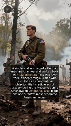 61K views · 1K reactions | He went from WWI conscientious objector to one of its most celebrated American heroes. | The History Vault | Facebook