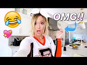 Trying On My Cheerleading Uniform!!