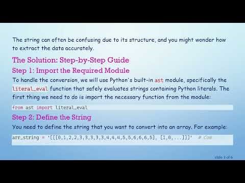 How to Convert a String to an Array of Ints in Python?