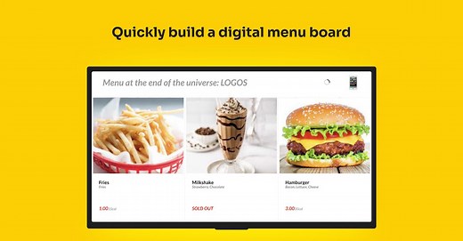 Digital Menu Board - Digital Signage App - ScreenCloud