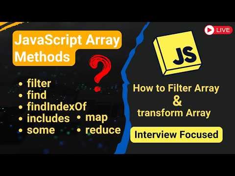 Master JavaScript Arrays for Interviews | map, filter, reduce, find Explained