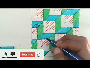 How to Draw a 3D Pattern Easy Geometric Design Tutorial