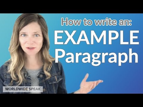 How to Write an Example Paragraph