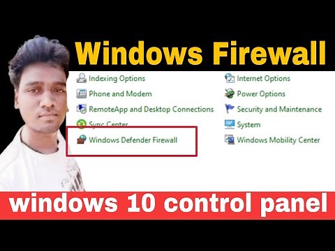 Windows defender firewall | Control panel | Windows 7/8/10 | The AB