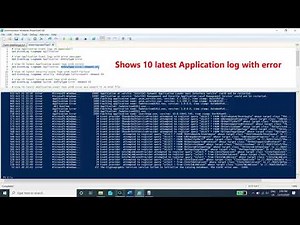 How to see Event logs using PowerShell Script