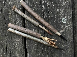 How to make twig pens and brushes! - Lost in Colours
