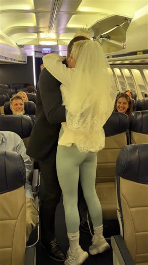 8.8K views · 73 reactions | Sweetest surprise homecoming wedding 凉 Soldier surprises his fiance mid flight and gets legally married by the pilot! The pilot had his life saved by the pilot and was repaying him a favor. #couple #wedding #pilot #flight #marriage #couplegoals | Jamie and Blake | Facebook