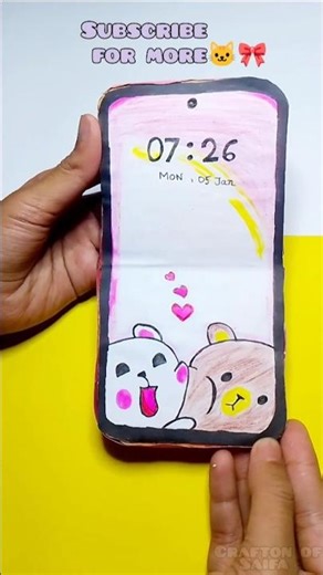 Made a Cute Paper Phone That Looks REAL 😱📱 | Easy DIY Craft #shorts #trending #love