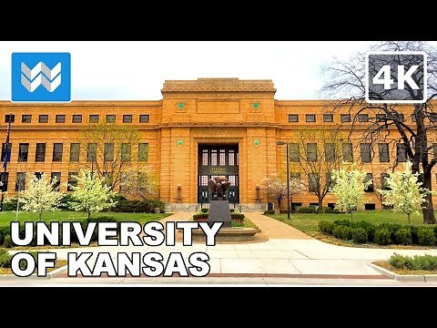 [4K] University of Kansas (KU) in Lawrence, Kansas USA - Jayhawks Campus Virtual Walking Tour
