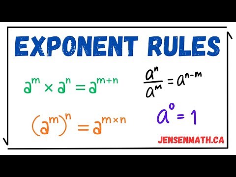 Exponent Rules (Product, Quotient, Power of a Power) | Math 9 | jensenmath.ca