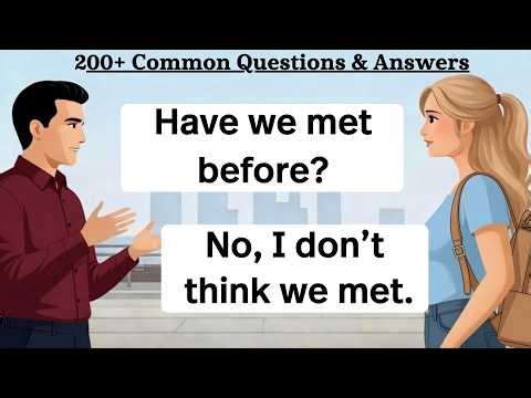 200 Common Questions & Answers | English Speaking Practice for Beginners | English Conversation