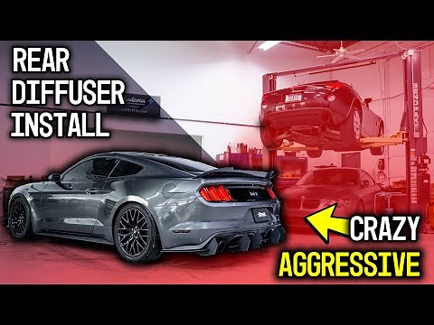 AGGRESSIVE REAR DIFFUSER INSTALL on MUSTANG GT!