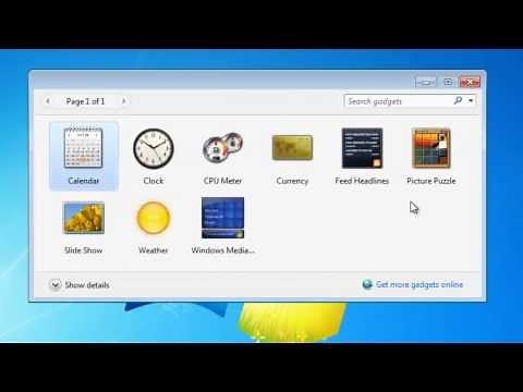 How to Use Sidebar & Gadgets in Microsoft Windows 7 Tutorial