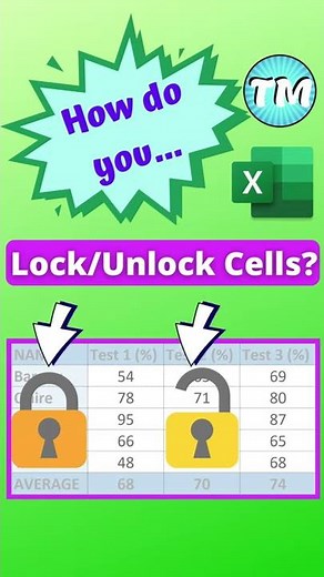 LOCK/UNLOCK Cells in Excel to avoid mistakes | Excel Tips and Tricks #Shorts