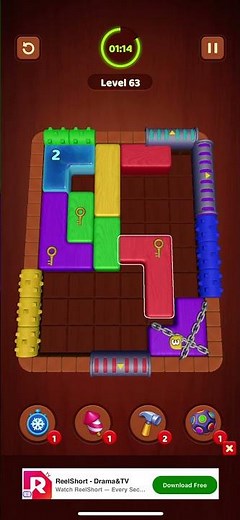 Wood Block Jam Level 63 Gameplay | Tricky Wooden Puzzle Challenge | Block Puzzle Walkthrough