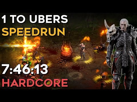 LEVEL 1 TO UBERS HARDCORE NECROMANCER SPEEDRUN (WORLD RECORD) 7:46:13 IGT | DIABLO 2 RESURRECTED