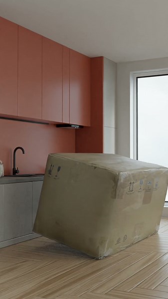 From Empty Room to Modern Kitchen | Blender 3D Animation #3d #blender3d #blendergameengine