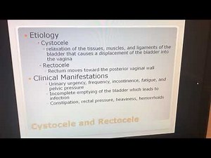 Cystocele & Rectocele