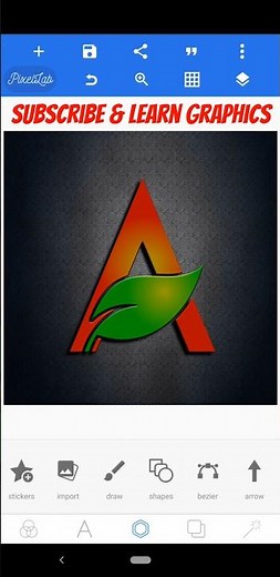 A letter logo design pixellab || Professional logo design pixellab || How to create a logo