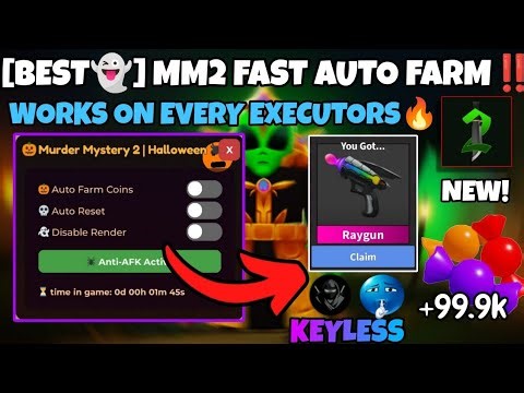 [UPDATED👻] FAST AUTO FARM SCRIPT MURDER MYSTERY 2🔥 | KEYLESS | WORKS ON EVERY EXECUTOR | PASTEBIN