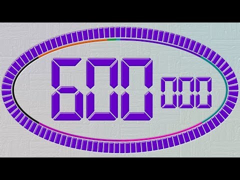 600 Second Timer with Ticking Sound & Alarm | Colorful Numbers 600 to 0 Countdown | Cool Timer | 4K