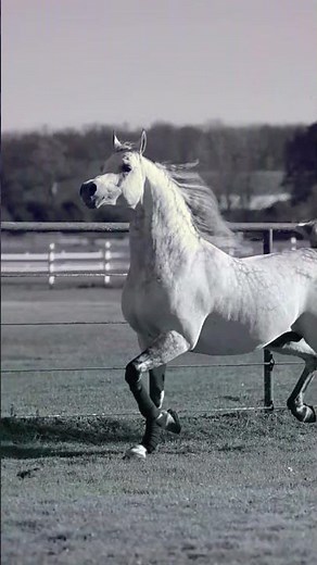 Arabian Horse Beautiful Floating Suspended Trot Gait