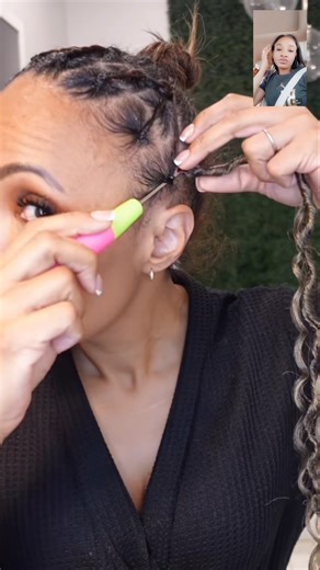 How to Crochet Braid Hair (The BEST Method!)#crochetbraids #crochetbraid #shorts