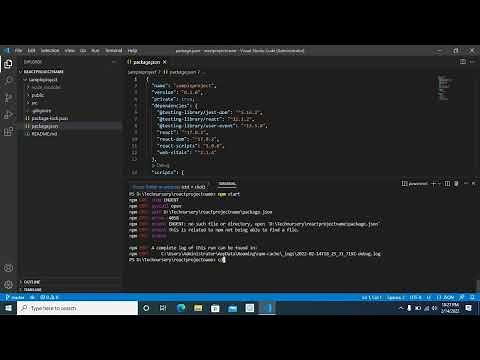 npm start error package json reactjs react native nodejs error npm start package json error fixed