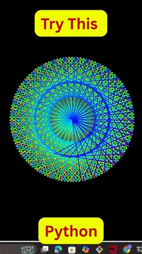 Python Creates a Hypnotic Rainbow Star Spiral 🌈✨