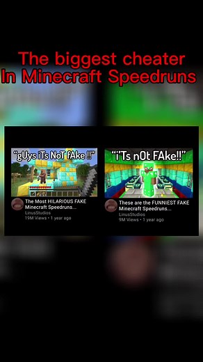 Credit: LinusStudios #minecraft #minecraftmemes #minecraftmeme #minecraftspeedrun #fakespeedrun