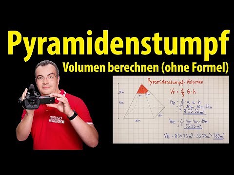 Pyramidenstumpf - Volumen berechnen (ohne Formel)