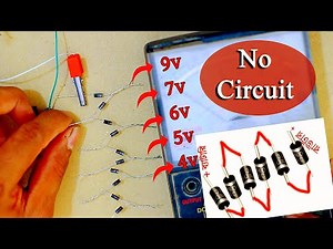 How to make 12v to 9v 7v 6v 5v 4v converter no circuit only diode 12v to 9v dc converter
