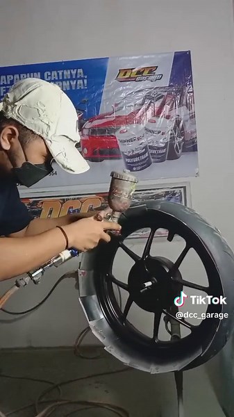Clear Coat Process with F7 Thinner for Velg Painting