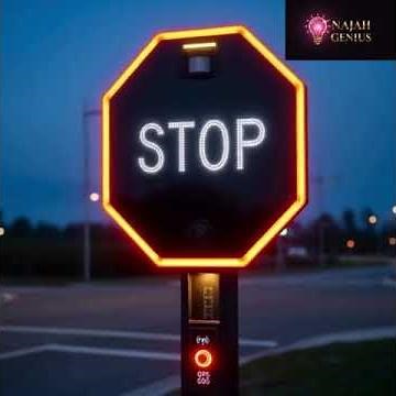 a digital stop sign with motion detection and night light