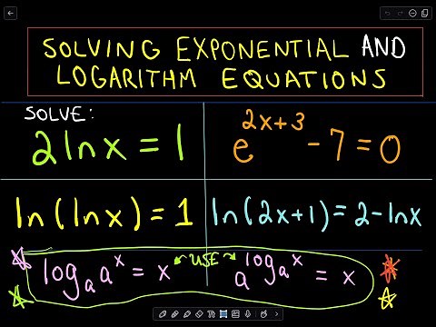 ❖ Logarithm and Exponential Equations ❖
