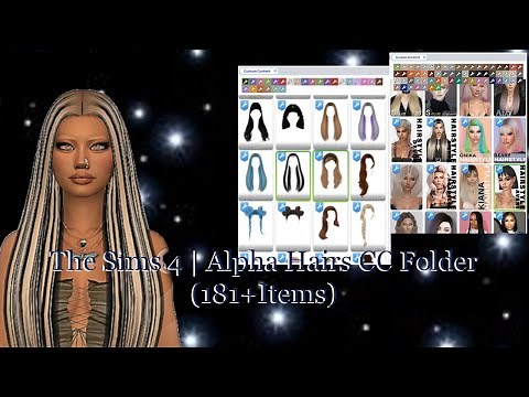 The Sims 4 | Update | Alpha Hairs CC Folder (181+ Items) |