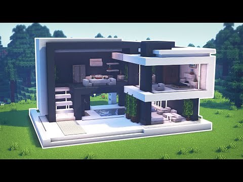 How to Build a Modern Luxury House in Minecraft | Indoor Pool & Interior Design