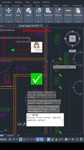 Xclip Commands in Autocad #shorts #new #autocad