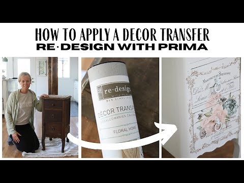 Furniture Transfer Tutorial ~ Furniture Makeover ~ Painted Stand ~ Redesign with Prima Tutorial