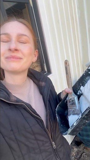 Painting the James Hardie Axon exterior cladding. #renovation #exteriordesign