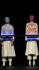 1.6M views · 69K reactions | Japanese fashion studio Anrealage has designed clothes that change colour when exposed to UV light. The collection was part of the brand's Autumn/Winter 2023 show at Paris Fashion Week, during which suspended UV lights were passed over the clothes to demonstrate their colour-changing capabilities. | Dezeen | Facebook