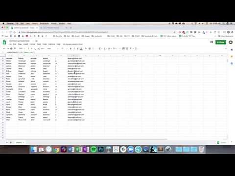 Creating Fake Email Addresses in Google Sheets