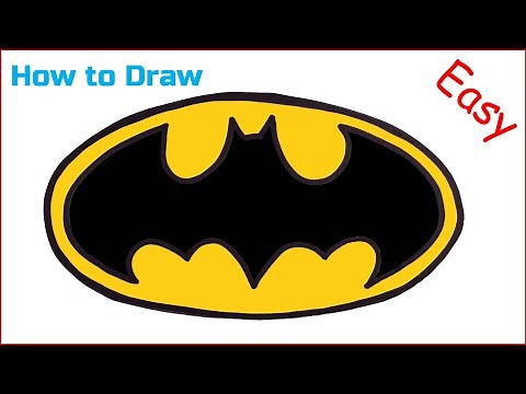 How to Draw Batman Logo Step by Step | Batman Logo | Batman Symbol Drawing Easy