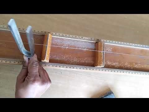 Sonometer, study the relation between frequency and length of wire under constant tension