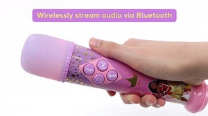 Disney Princess Karaoke Microphone for Kids, Bluetooth Microphone Includes Light Show (Disney Princess)