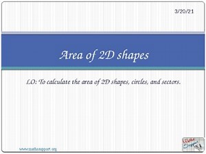 Area of 2D shapes