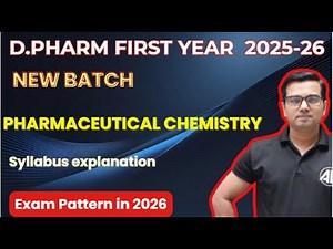 Pharmaceutical Chemistry Syllabus for D.Pharm 1st Year | Complete Explanation in Hindi & English