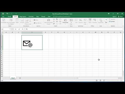 How to insert E-mail symbol in Excel